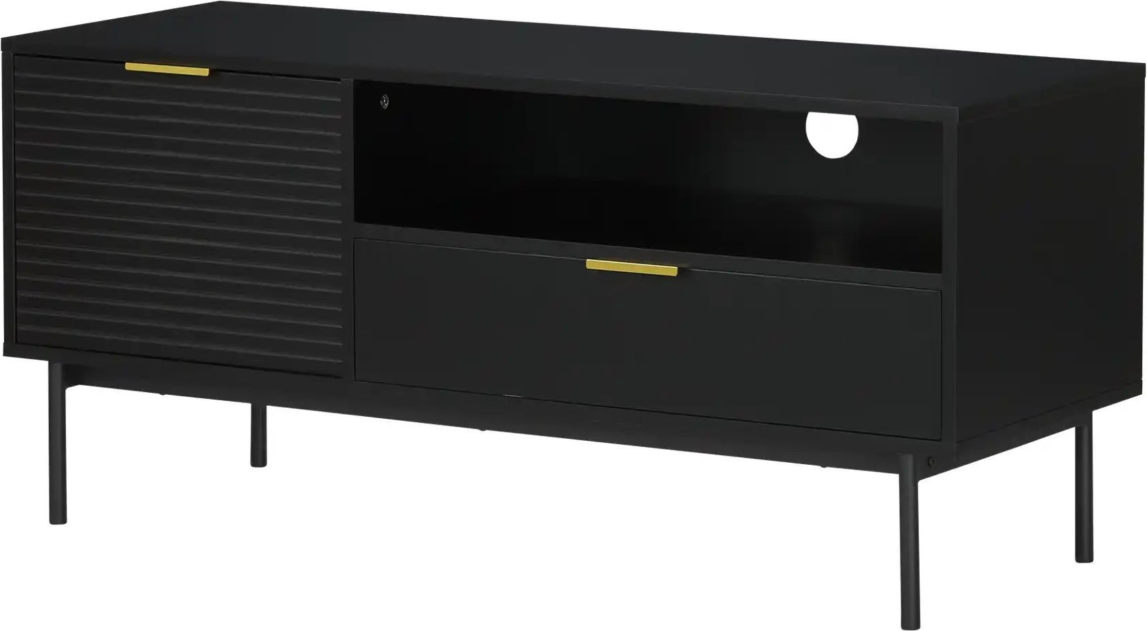 TV-Lowboard Nanno ¦ schwarz ¦ Maße (cm): B: 110 H: 50 T: 41.5 Kommoden & Sideboards > TV Lowboards - Höffner