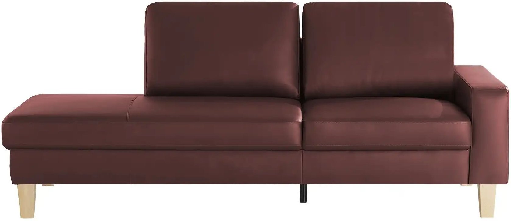 Recamiere aus Leder Bena ¦ rot ¦ Maße (cm): B: 213 H: 86 T: 97.0 Polstermöbel > Sofas > Einzelsofas - Höffner