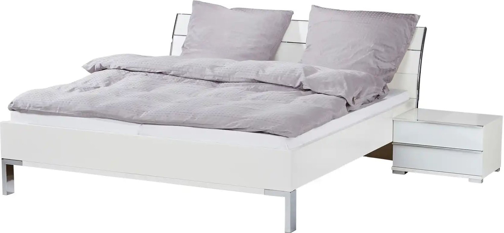 Bettanlage mit 2 Nachtkonsolen Beda ¦ weiß ¦ Maße (cm): B: 151 H: 92 Betten > Einzelbetten - Höffner