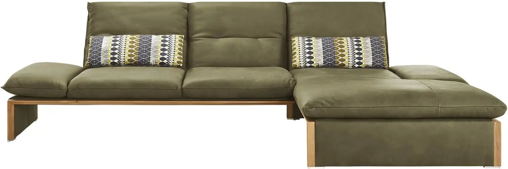 KOINOR Leder-Ecksofa mit Massivholzrahmen aus Wildeiche Humfrey ¦ grün ¦ Maße (cm): B: 314 H: 93 T: 159.0 Polstermöbel >...