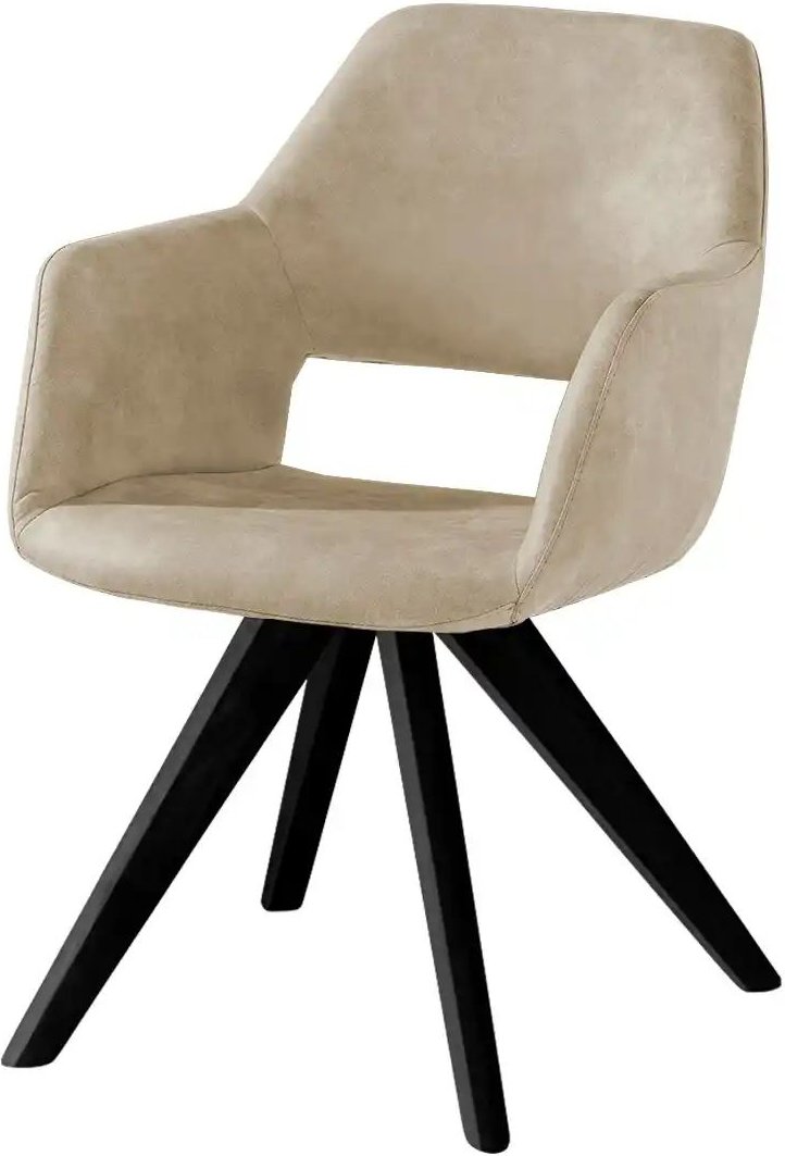 Woodford Armlehnstuhl Berlin ¦ beige ¦ Maße (cm): B: 57 H: 85 T: 67.0 Stühle > Esszimmerstühle > Esszimmerstühle mit Ar...