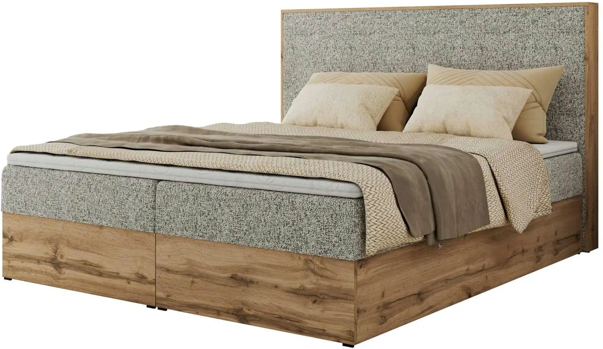 Boxbett mit Bettkasten Wood Classic ¦ beige ¦ Maße (cm): B: 184 H: 120 Betten > Komfortbetten - Höffner