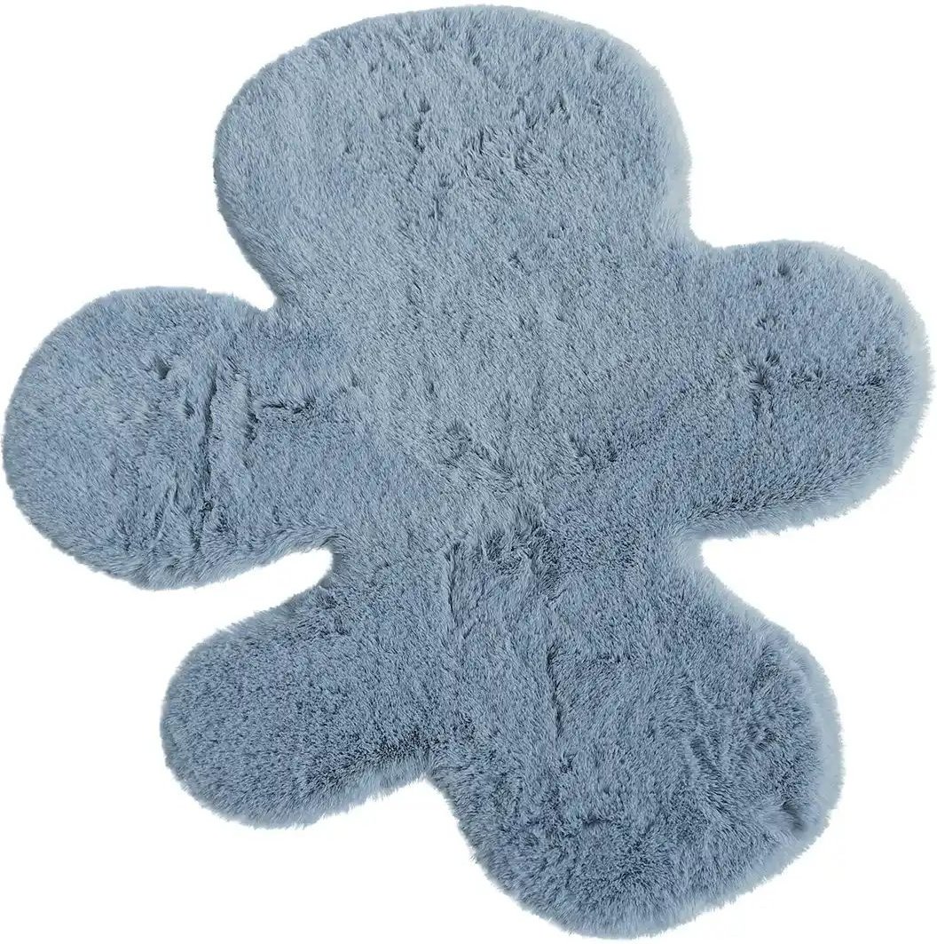 KJUT Kunstfell Fantasieform Bunny Puzzle ¦ blau ¦ Synthetische Fasern ¦ Maße (cm): B: 70 Teppiche > Kinderteppiche - Höf...