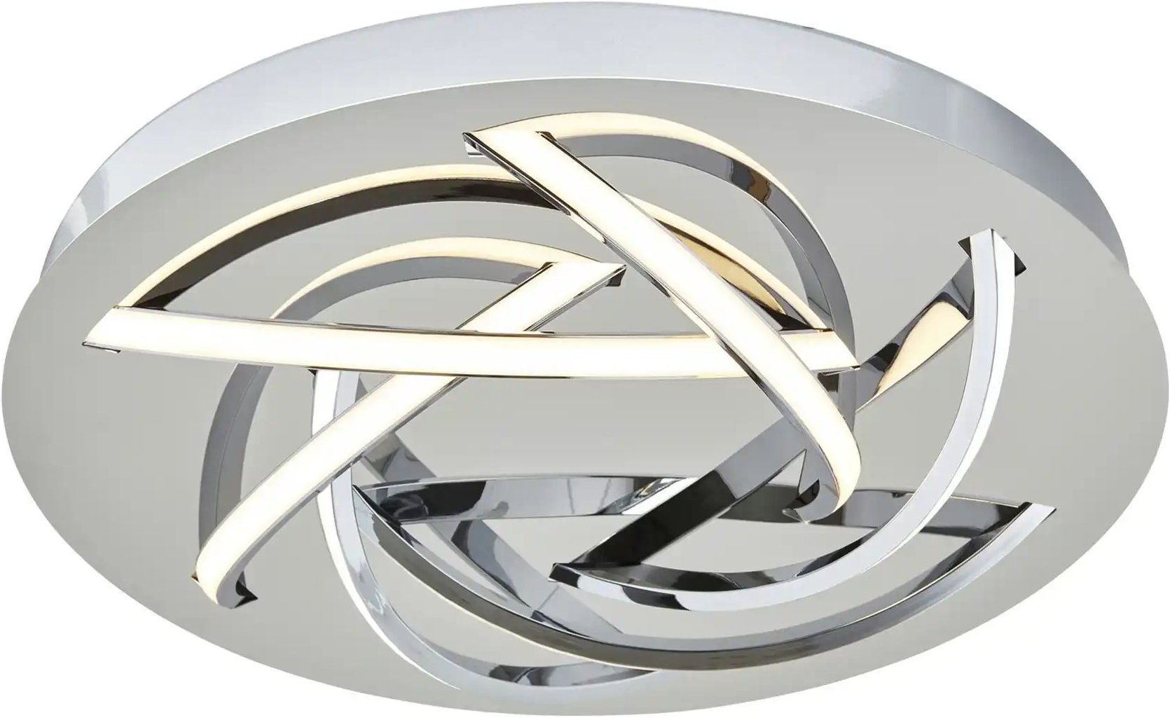 KHG LED-Deckenleuchte 6-flammig chrom ¦ silber ¦ Maße (cm): H: 7,5 Ø: 40 Lampen & Leuchten > Deckenleuchten - Höffne...