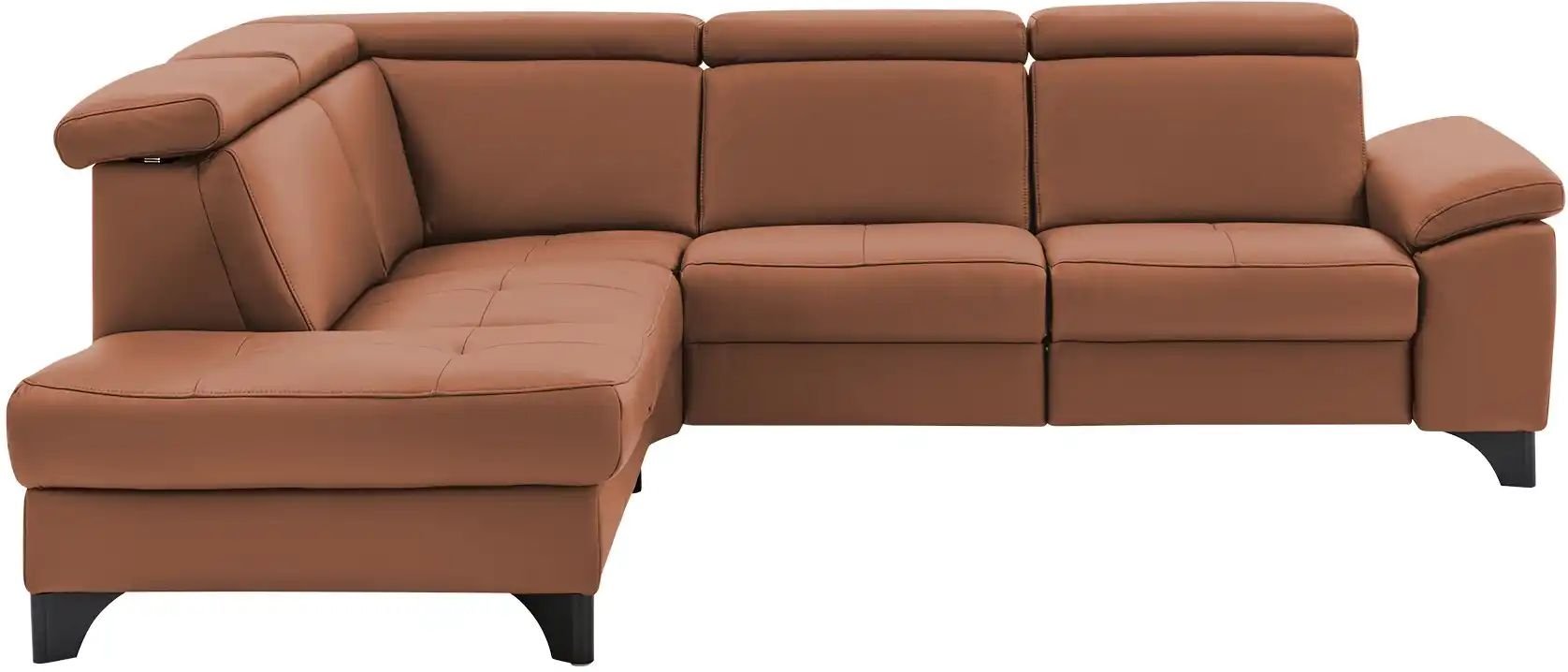 meinSofa Ecksofa Echtleder Linda ¦ braun ¦ Maße (cm): B: 261 H: 80 T: 209.0 Polstermöbel > Sofas > Ecksofas - Höffner