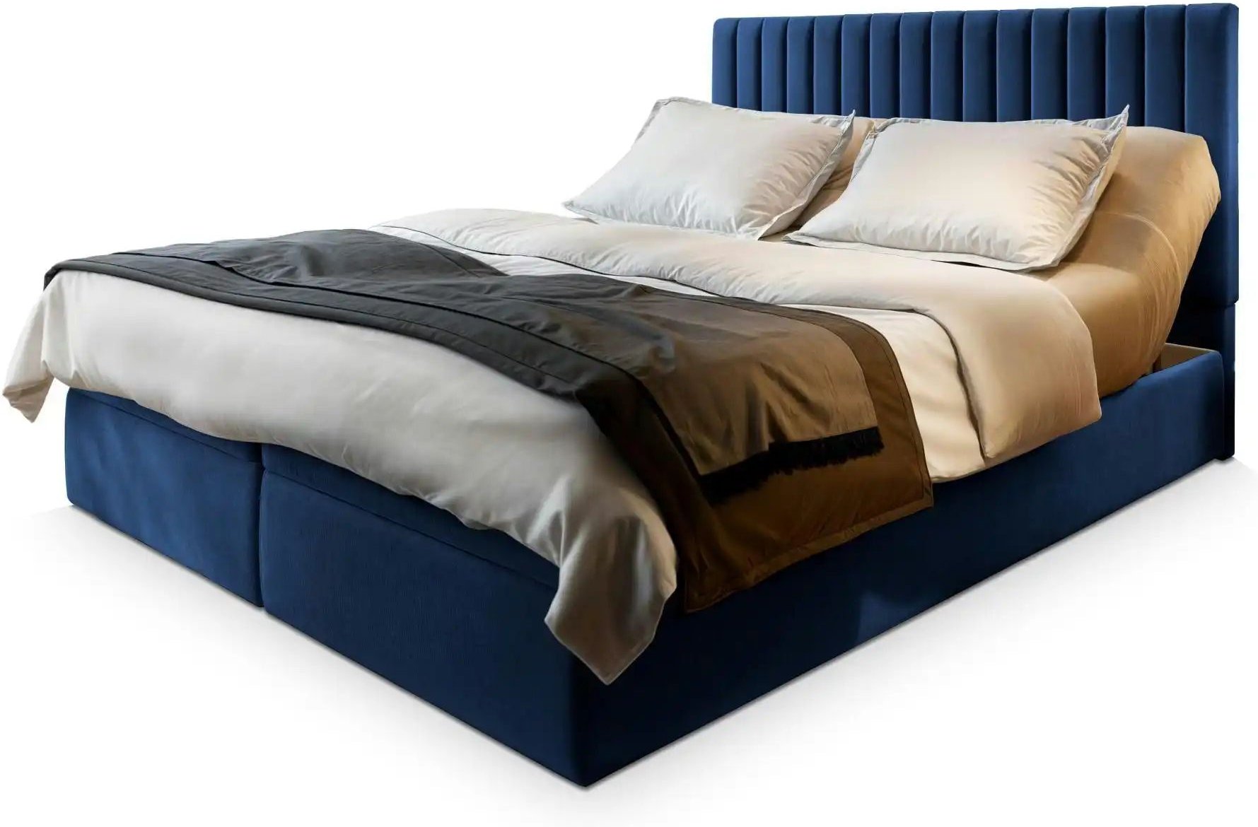 MASSENO Boxbett mit Bettkasten Murlo ¦ blau ¦ Maße (cm): B: 140 H: 98 Betten > Polsterbetten - Höffner