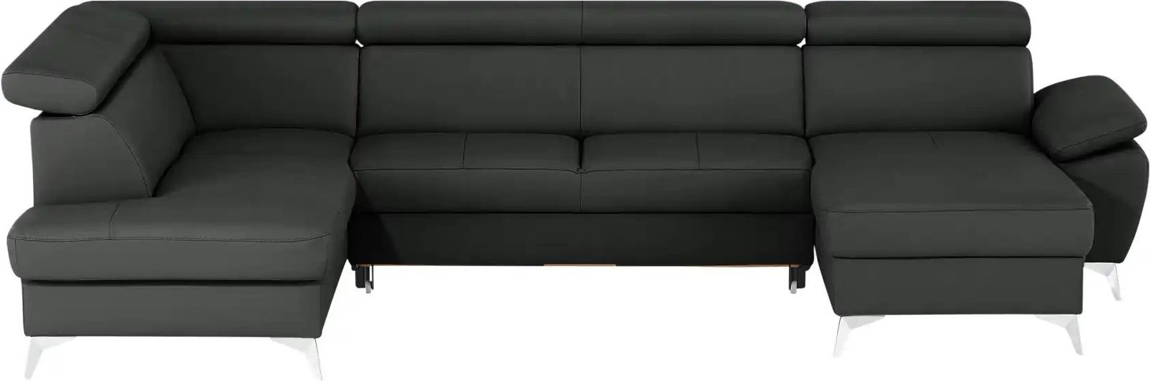 uno Wohnlandschaft mit verstellbarem Kopfteil Apollo ¦ schwarz ¦ Maße (cm): B: 338 H: 96 T: 210.0 Polstermöbel > Sofas >...