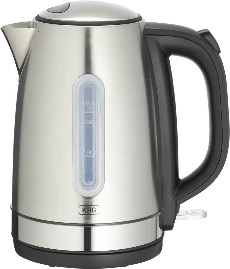 KHG Wasserkocher WK-1718ES ¦ silber ¦ Edelstahl,Kunststoff ¦ Maße (cm): B: 22,6 H: 24,2 T: 15.4 Elektrokleingeräte > Wa...