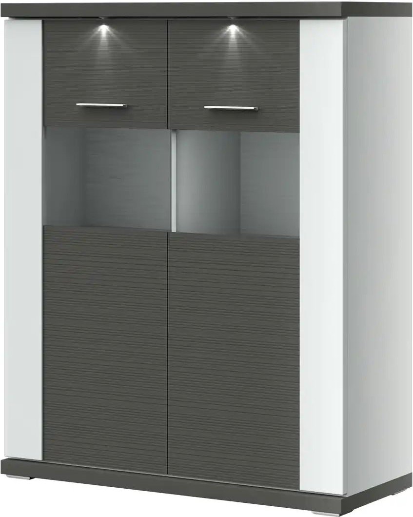 Thumbnail - uno Highboard Titan ¦ grau ¦ Maße (cm): B: 106 H: 131 T: 42.0 Kommoden & Sideboards > Highboards - Höffner