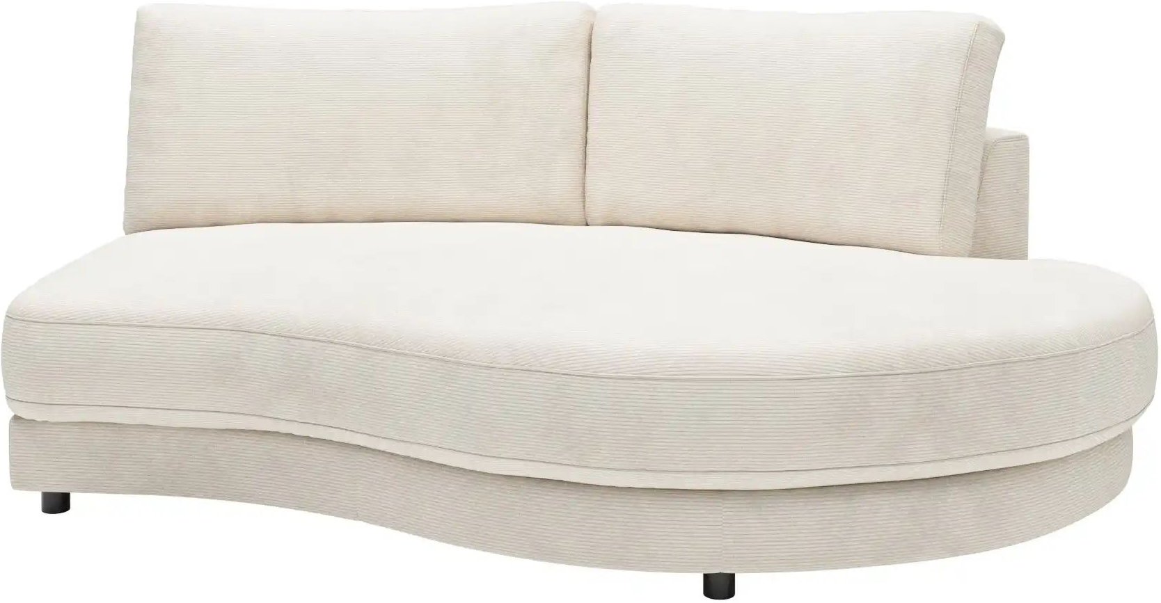 Thumbnail - Jette Home Element Abschluss rund rechts in Feincord Sila ¦ weiß ¦ Maße (cm): B: 205 H: 85 T: 166.0 Polstermöbel > Sofas...