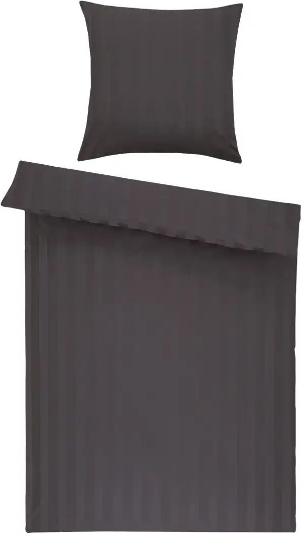 Thumbnail - como superior Damast Bettwäsche Streifen ¦ grau ¦ Maße (cm): B: 135 Aktuelles > Schlafzimmer Aktion - Höffner