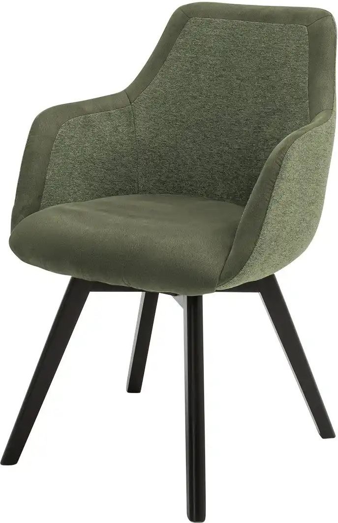 Dine + Mine Armlehnstuhl mit Massivholzgestell Corby ¦ grün ¦ Maße (cm): B: 56 H: 85 T: 65.0 Stühle > Esszimmerstühle > ...