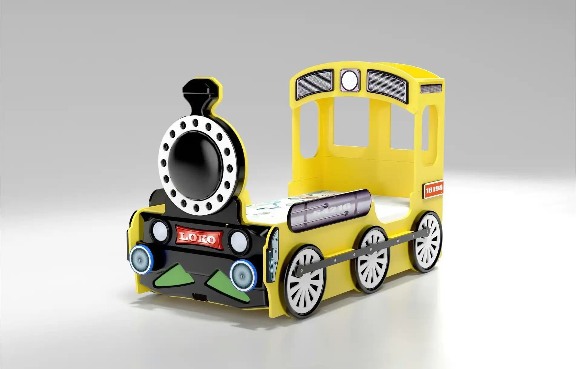 Autobett Lokomotive ¦ gelb ¦ Maße (cm): B: 120 H: 137,5 Betten > Bettgestelle - Höffner