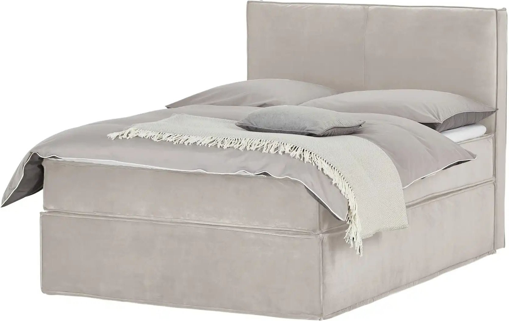 Boxi Boxspringbett mit trendigem Keder Boxi ¦ beige ¦ Maße (cm): B: 140 H: 125 Betten > Boxspringbetten - Höffner