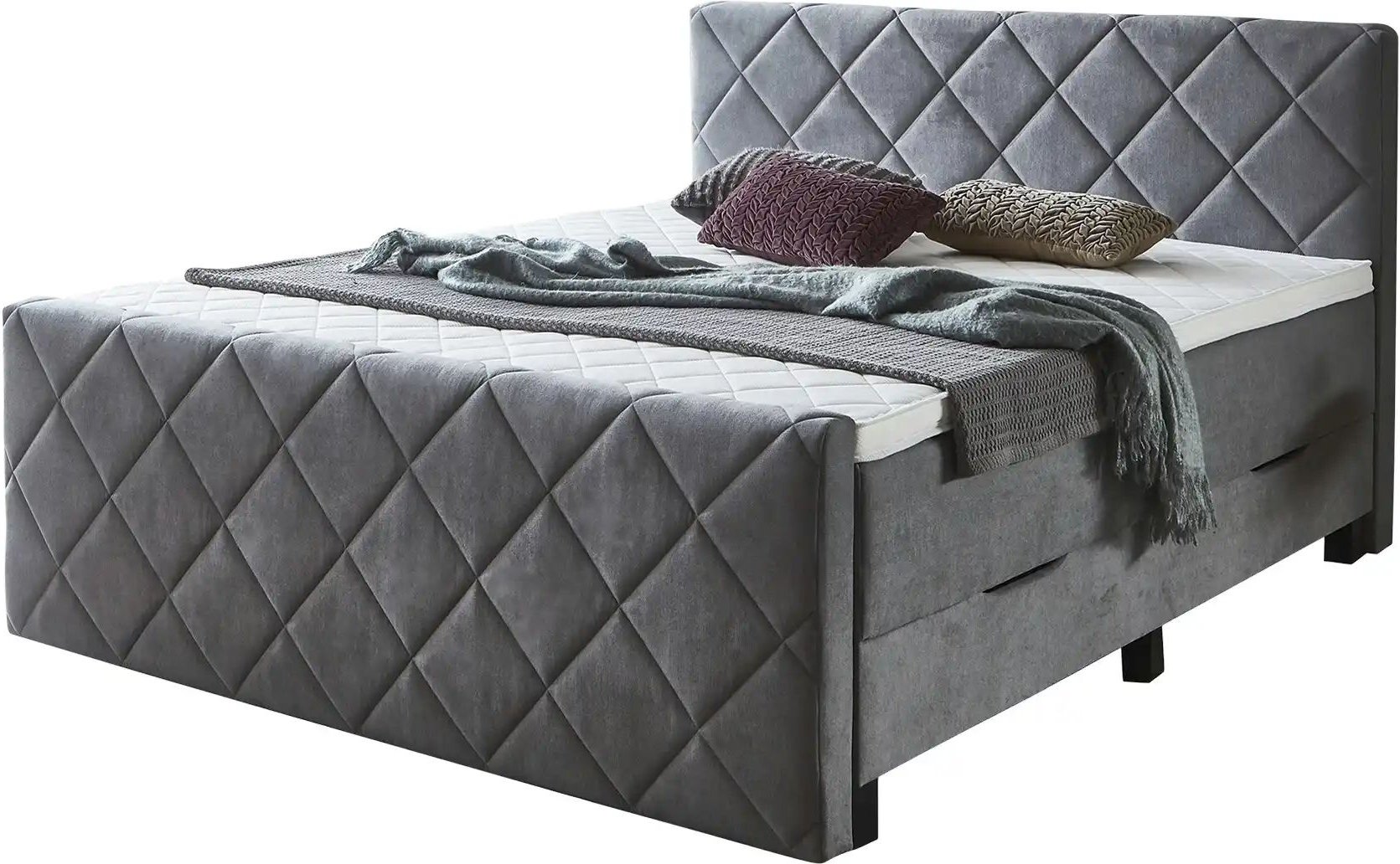 Thumbnail - Boxspringbett Shropshire ¦ grau ¦ Maße (cm): B: 180 H: 112 Betten > Boxspringbetten - Höffner