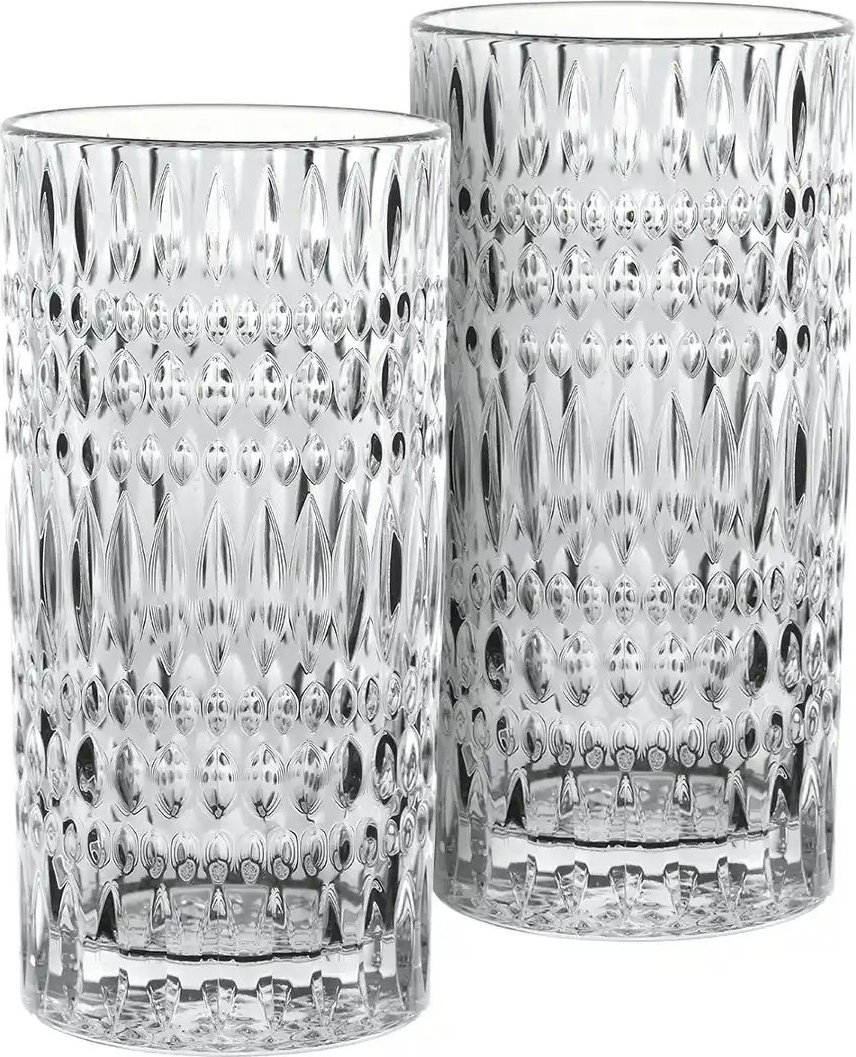 Nachtmann Latte Macchiato-Gläser 2er Set Ethno Barista ¦ transparent/klar ¦ Glas ¦ Maße (cm): B: 8,2 H: 16,2 T: 16.4 Glä...