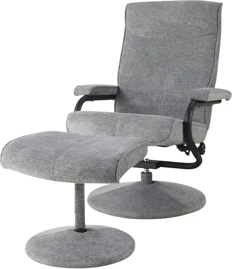 Fernsehsessel mit Hocker Bobetha ¦ grau ¦ Maße (cm): B: 76 H: 105 T: 81.0 Polstermöbel > Sessel > Fernsehsessel - Höffn...