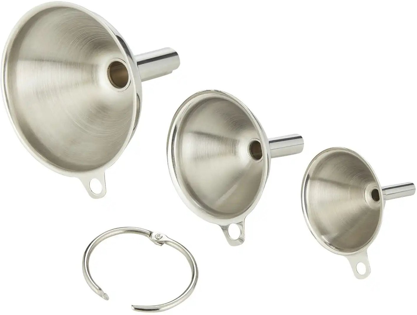 KHG Trichterset ¦ silber ¦ Edelstahl ¦ Maße (cm): H: 7 Ø: 8 Küchenzubehör & Helfer > Küchenhelfer - Höffner