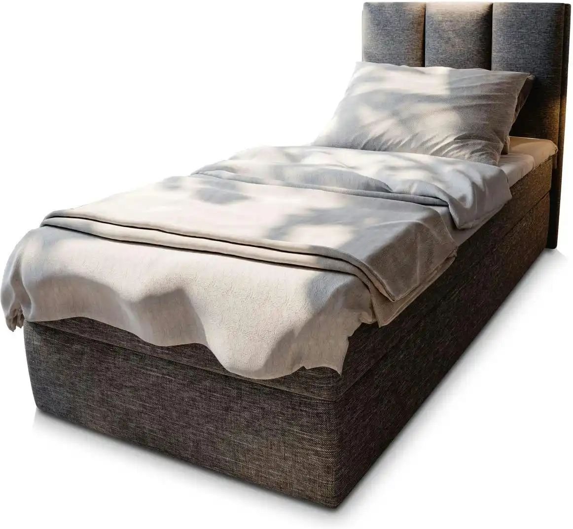 MASSENO Boxbett mit Bettkasten Meril ¦ grau ¦ Maße (cm): B: 80 H: 98 Betten > Polsterbetten - Höffner