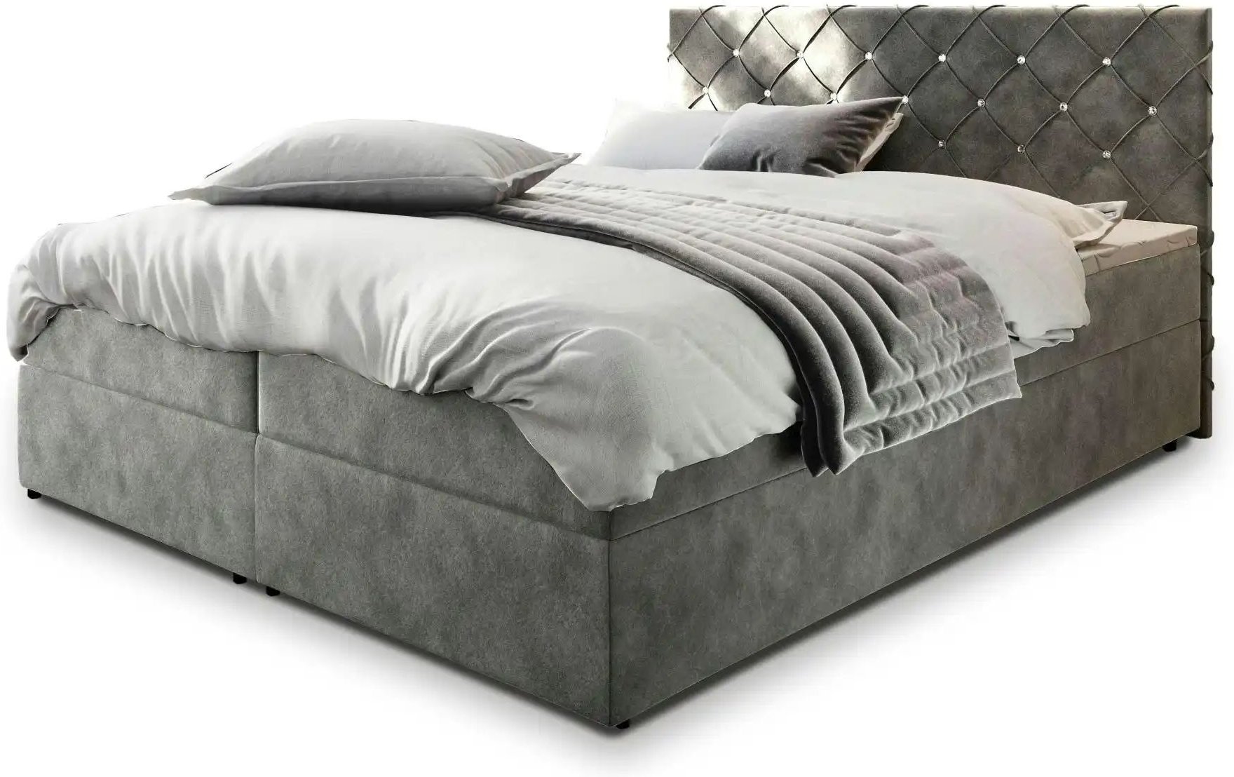 MASSENO Boxbett mit Bettkasten Riva ¦ grau ¦ Maße (cm): B: 140 H: 98 Betten > Polsterbetten - Höffner