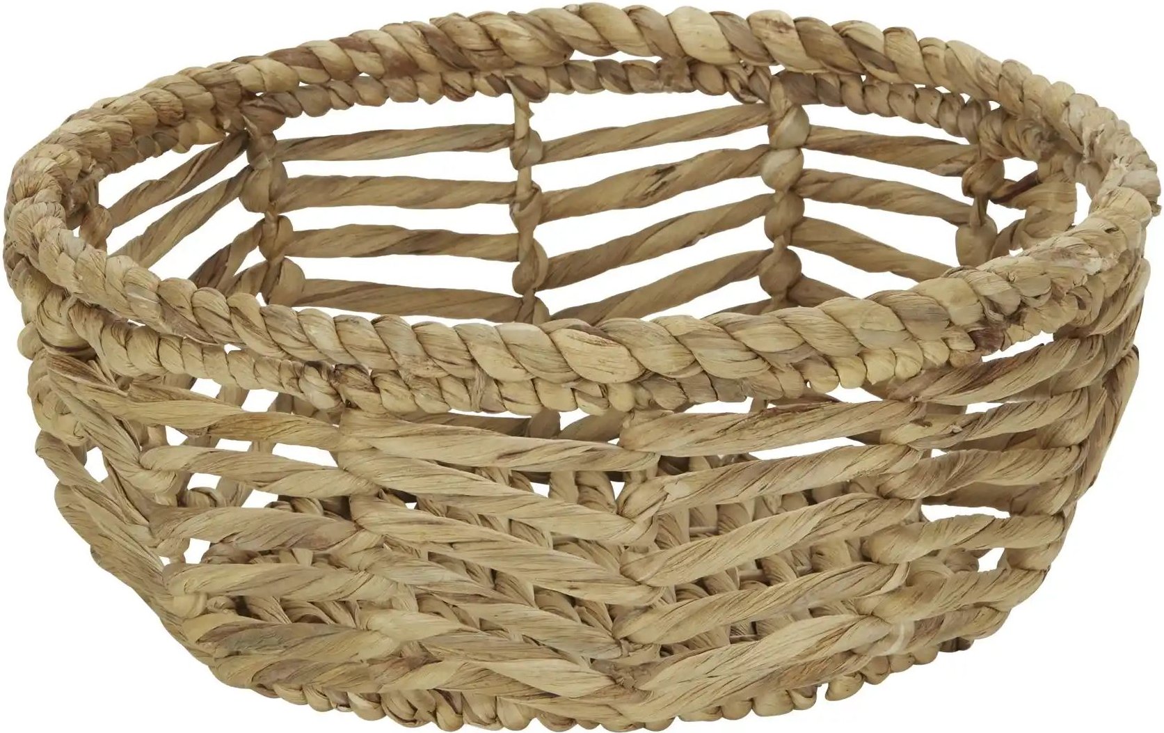 HOME STORY Aufbewahrungskorb ¦ braun ¦ Wasserhyazinthe,Metall ¦ Maße (cm): H: 16 Ø: 36 Aufbewahrung > Körbe - Höffner