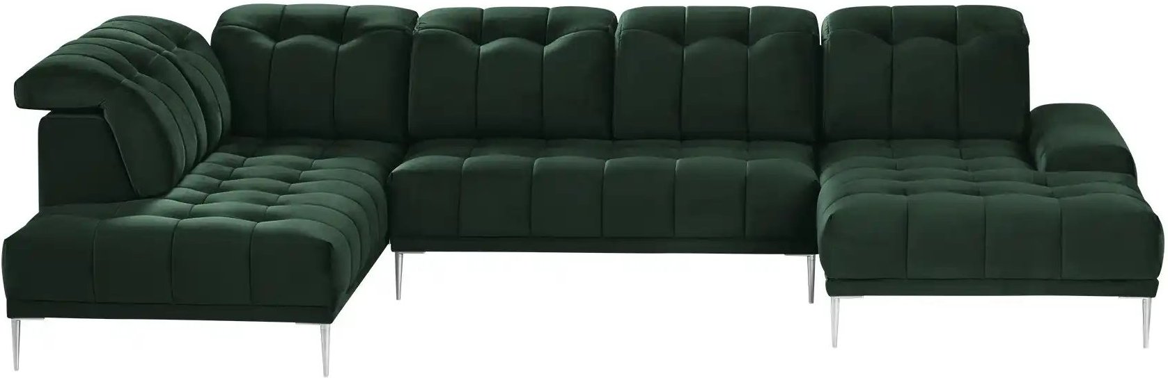 switch Wohnlandschaft aus Samt Grenada ¦ grün ¦ Maße (cm): B: 358 H: 107 T: 231.0 Polstermöbel > Sofas > Wohnlandschafte...