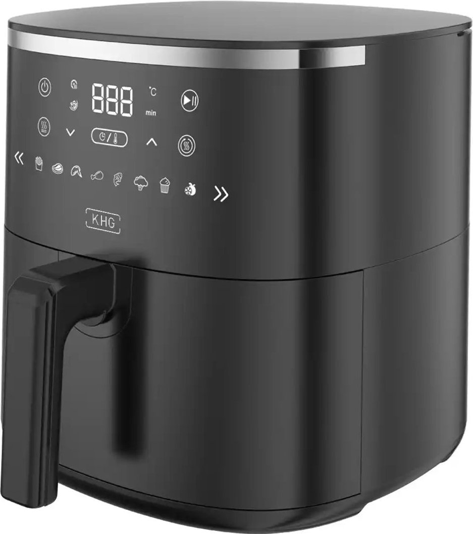 KHG Heißluft-Fritteuse HLF-1500DS ¦ schwarz ¦ Kunststoff,Metall ¦ Maße (cm): B: 26,8 H: 27,2 T: 33.8 Elektrokleingeräte...