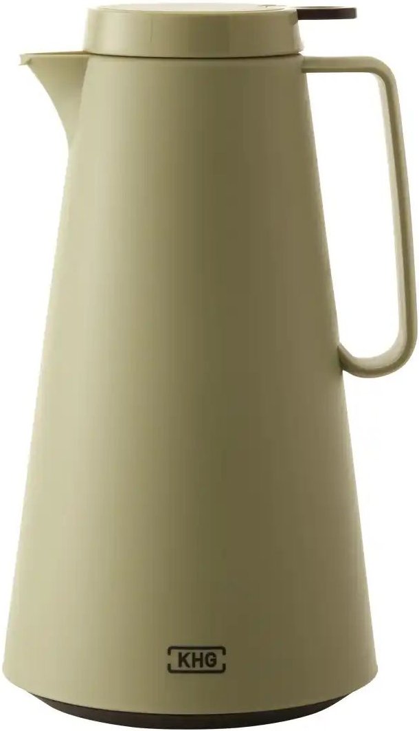 KHG Isolierkanne ¦ grün ¦ Kunststoff,Glas,Silikon ¦ Maße (cm): H: 27 Ø: 14.5 Kaffee & Tee > Kaffee- & Isolierkannen -...