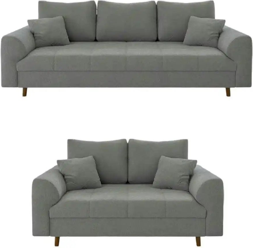 Polstergarnitur 3+2 Lars ¦ grau ¦ Maße (cm): B: 210 H: 81 Polstermöbel > Sofas > Sitzgruppen - Höffner