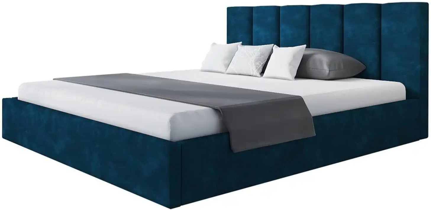 Polsterbett mit Stauraum Slindon ¦ blau ¦ Maße (cm): B: 188 H: 90 Betten > Polsterbetten - Höffner