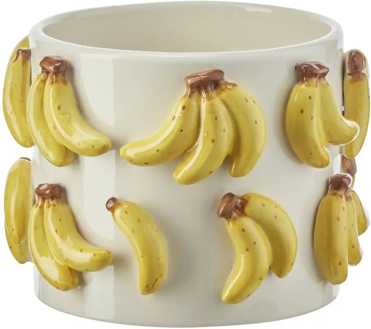 Thumbnail - HOME STORY Übertopf Bananen ¦ weiß ¦ Dolomite ¦ Maße (cm): H: 11,4 Ø: 15.5 Accessoires > Dekoartikel - Höffner