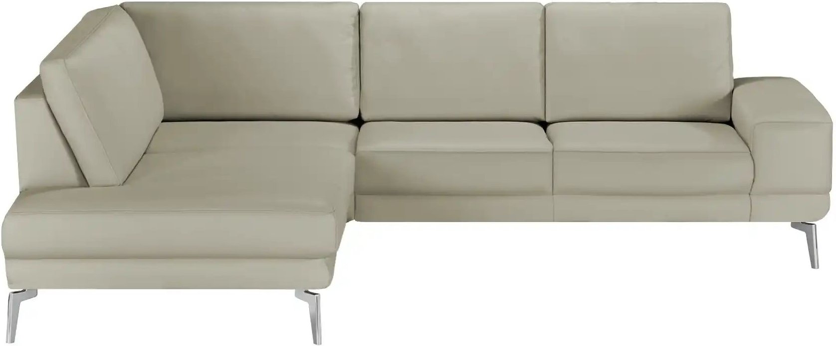 meinSofa Ecksofa aus Leder Dana ¦ grau ¦ Maße (cm): B: 269 H: 86 T: 222.0 Polstermöbel > Sofas > Ecksofas - Höffner