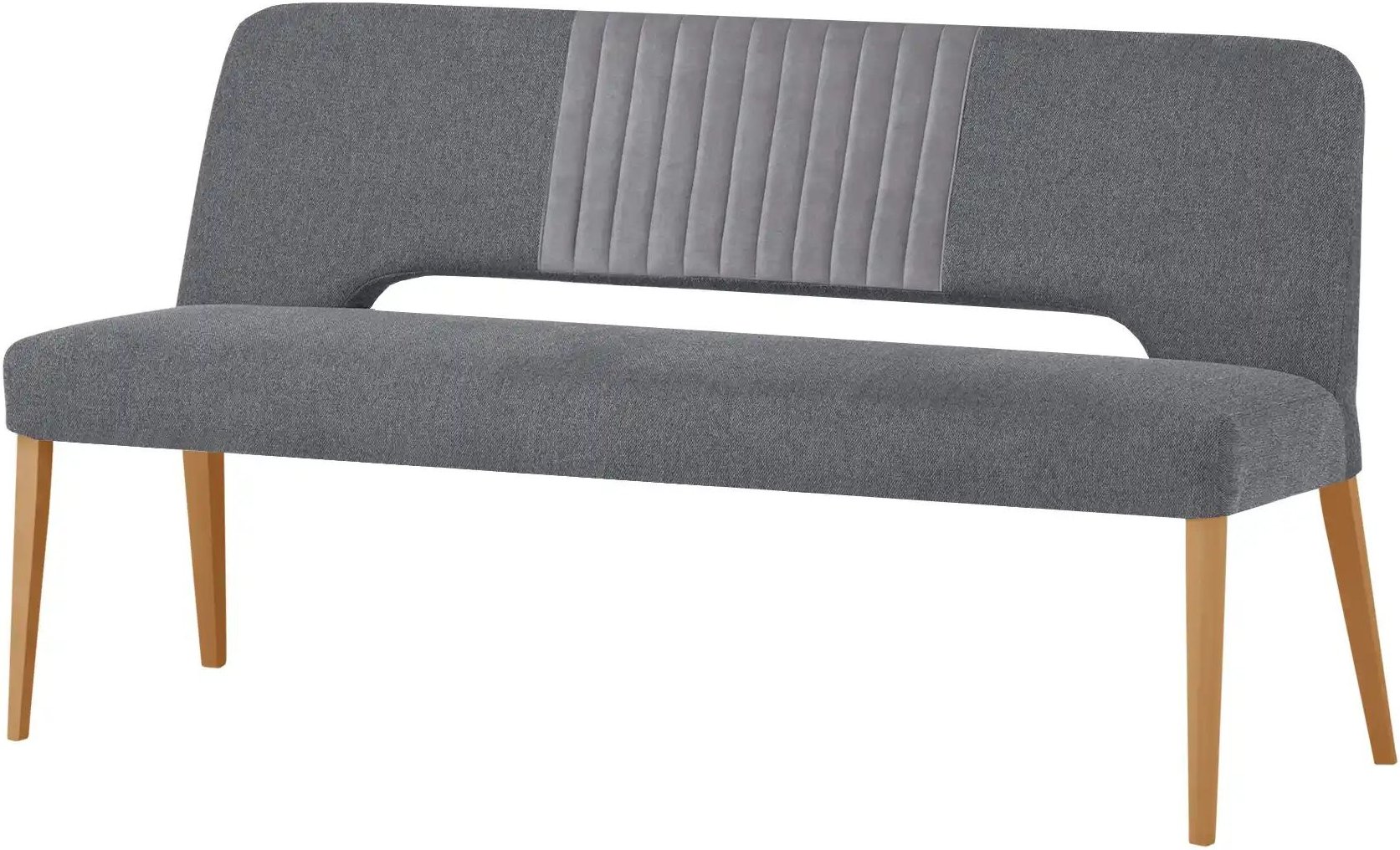 Gray & Jones Polsterbank mit Bezugskombi Ansgar ¦ grau ¦ Maße (cm): B: 160 H: 87 T: 63.0 Bänke > Einzelbänke - Höffner