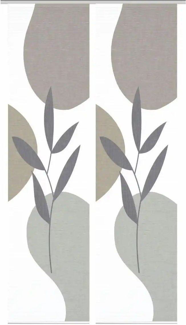 HOME in green Schiebevorhang ¦ silber ¦ Synthetik ¦ Maße (cm): B: 60 H: 245 Gardinen & Rollos > Gardinen & Vorhänge > ...