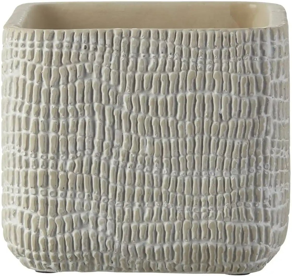 Pflanztopf ¦ beige ¦ Zement ¦ Maße (cm): B: 12,5 H: 11 Accessoires > Dekoartikel - Höffner
