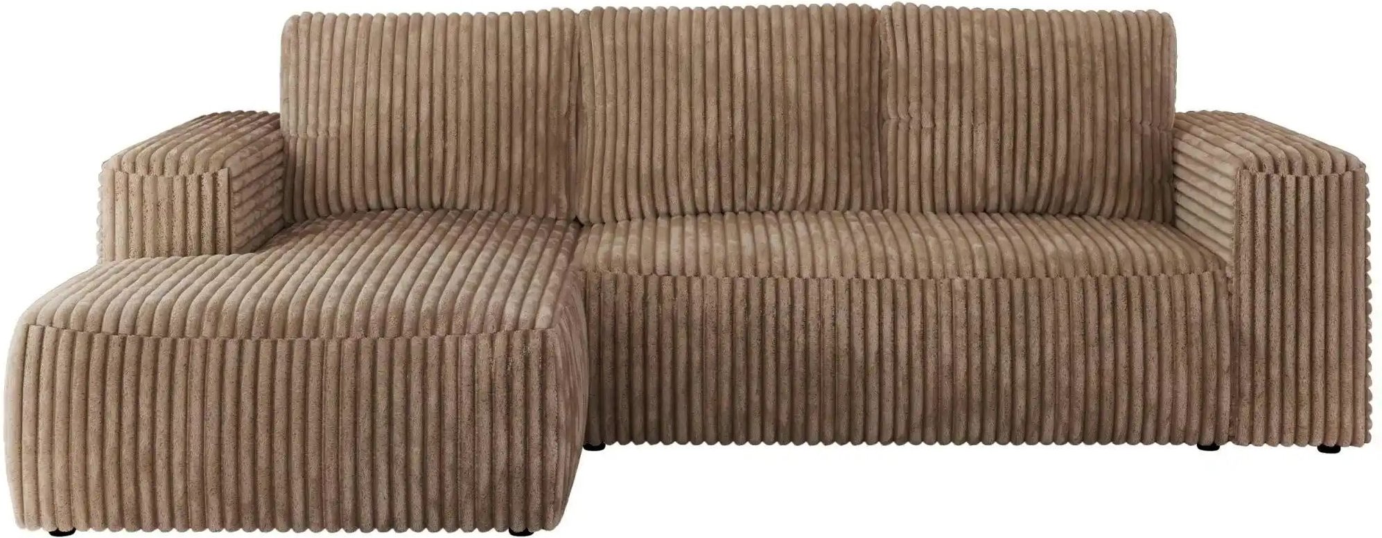 Ecksofa Beige mit Schlaffunktion Trentino ¦ braun ¦ Maße (cm): B: 266 H: 89 Polstermöbel > Sofas > Ecksofas - Höffner