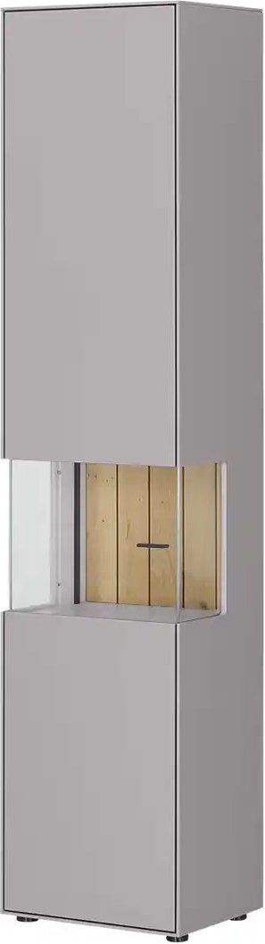 Jette Home Vitrine Como ¦ grau ¦ Maße (cm): B: 47 H: 206 T: 38.0 Schränke > Vitrinen - Höffner