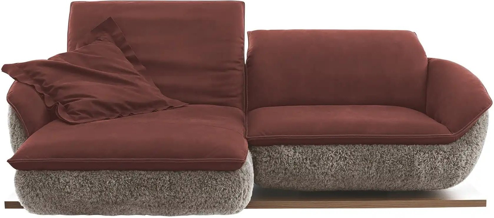 KOINOR Ecksofa Mooove ¦ rot ¦ Maße (cm): B: 242 H: 99 T: 153.0 Polstermöbel > Sofas > Ecksofas - Höffner