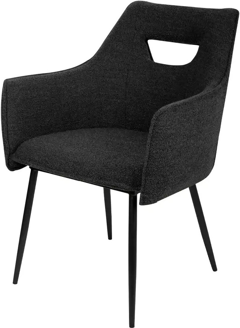 uno Esszimmerstuhl Siggi ¦ schwarz ¦ Maße (cm): B: 61 H: 85,4 T: 62.5 Stühle > Esszimmerstühle > Esszimmerstühle mit Ar...