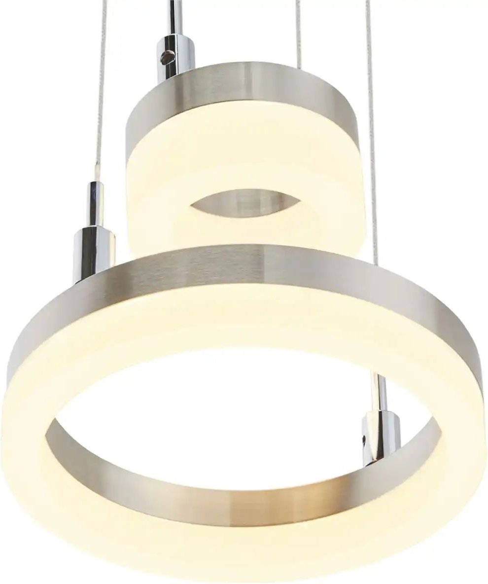 Thumbnail - Meisterleuchten LED-Pendelleuchte 2-flammig nickel matt ¦ silber ¦ Maße (cm): H: 150 Ø: 18 Lampen & Leuchten > LED-...