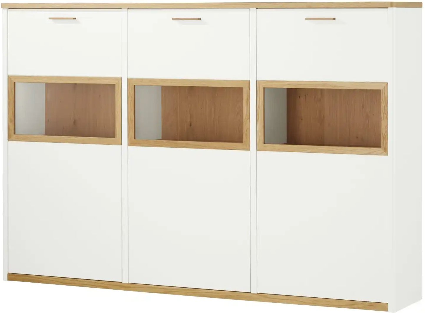 Wohnwert Highboard Libro Plus ¦ weiß ¦ Maße (cm): B: 221 H: 148 T: 41.0 Kommoden & Sideboards > Highboards - Höffner