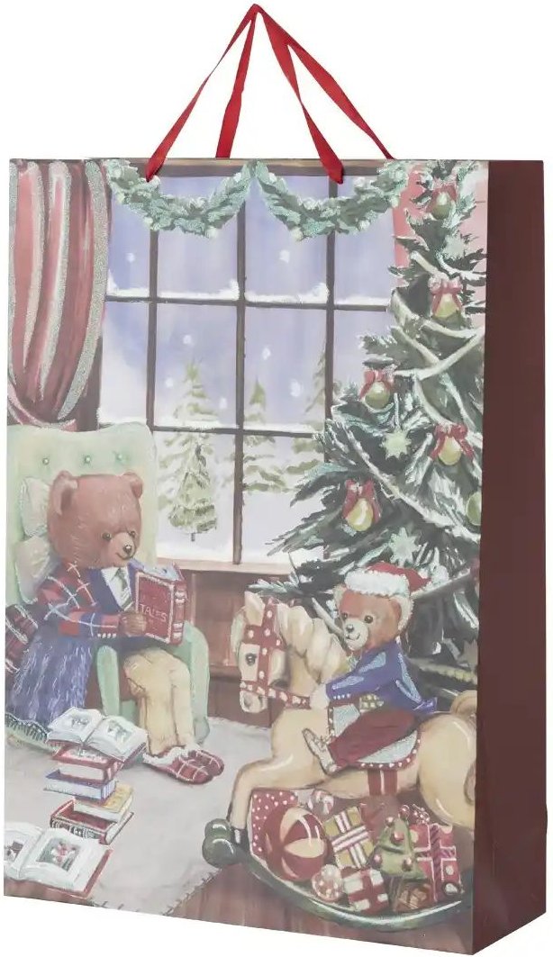 Weihnachtsgeschenktüte Bärchen ¦ mehrfarbig ¦ Papier ¦ Maße (cm): B: 50 H: 72 Weihnachten - Höffner