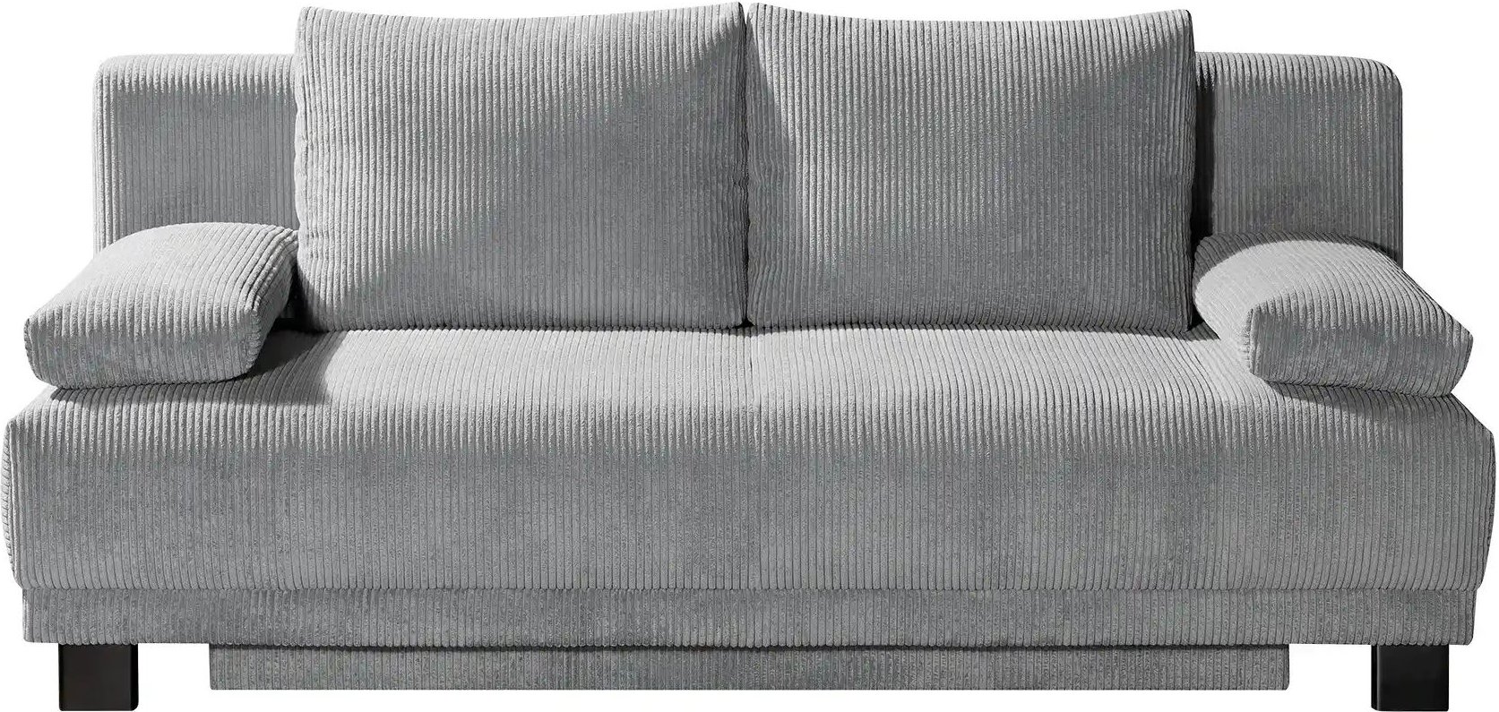 Schlafsofa aus Cord Luna ¦ grau ¦ Maße (cm): B: 200 H: 89 T: 96.0 Polstermöbel > Sofas > 2-Sitzer - Höffner