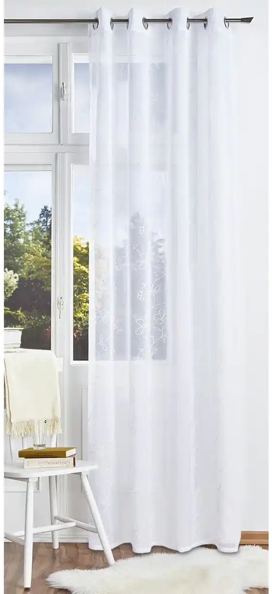 como Ösenschal Stickerei ¦ weiß ¦ Maße (cm): B: 140 H: 245 Gardinen & Rollos > Gardinen & Vorhänge > Schlaufenschals - ...