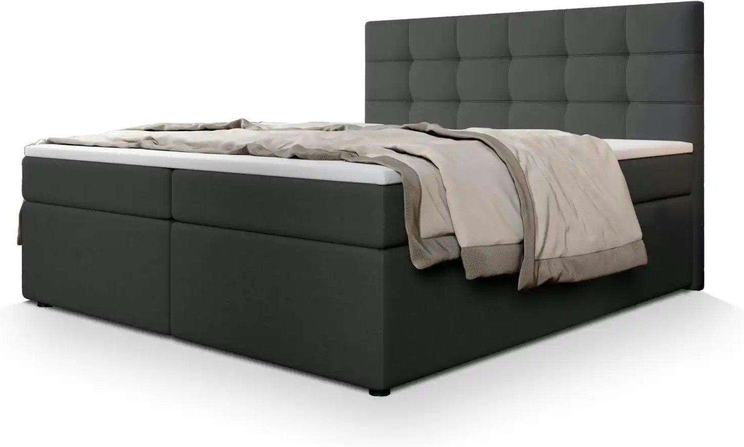 MASSENO Boxbett mit Bettkasten Palma ¦ grau ¦ Maße (cm): B: 180 H: 120 Betten > Polsterbetten - Höffner