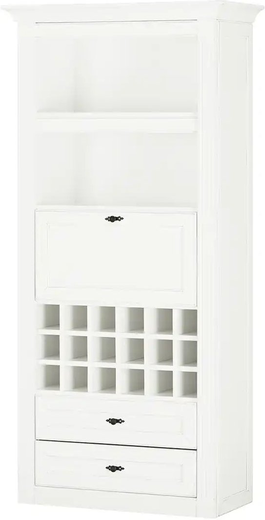 maison bleue Barschrank mit Weinregal Petit Chalet ¦ weiß ¦ Maße (cm): B: 92 H: 191 T: 44.0 Regale > Weinregale - Höffne...