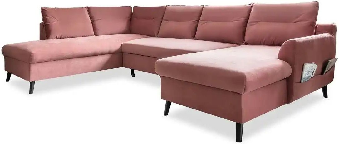 Miuform Wohnlandschaft mit Schlaffunktion Stylish Stan ¦ rosa/pink ¦ Maße (cm): B: 300 H: 90 Polstermöbel > Sofas > Schl...