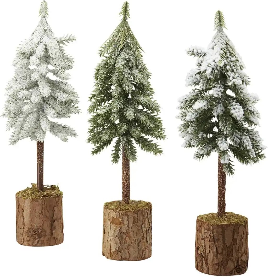 Mini Tannenbaum sortiert ¦ grün ¦ Kunststoff,Massivholz ¦ Maße (cm): H: 26 Ø: 7 Weihnachten - Höffner