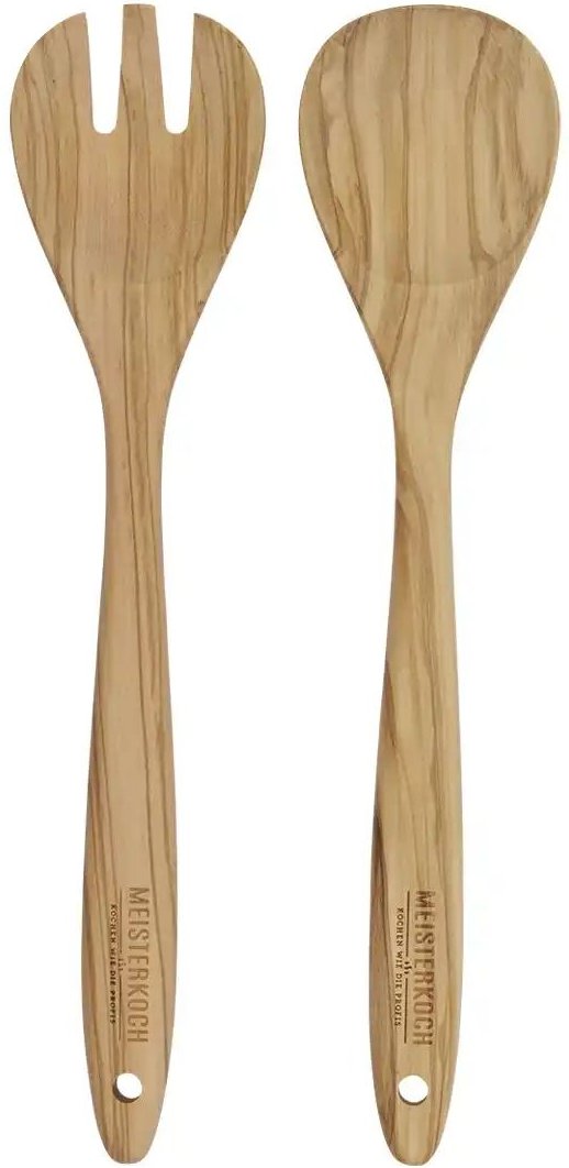 Meisterkoch Salatbesteck 2-tlg. ¦ holzfarben ¦ Holz ¦ Maße (cm): B: 30,8 H: 7 T: 1.5 Besteck > Besteck-Sets - Höffner