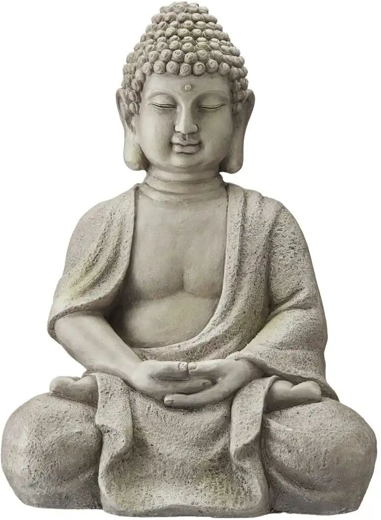 HOME STORY Deko Buddha ¦ grau ¦ Magnesia ¦ Maße (cm): B: 38 H: 51 T: 3.0 Accessoires > Dekoartikel - Höffner